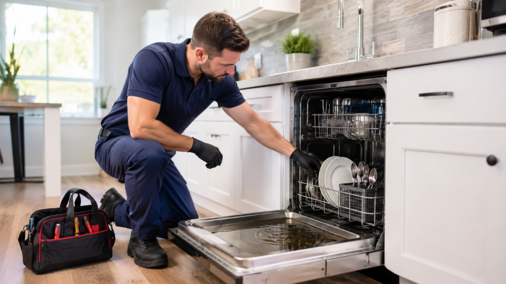 Dishwasher not draining repair help for Tyler TX homeowners